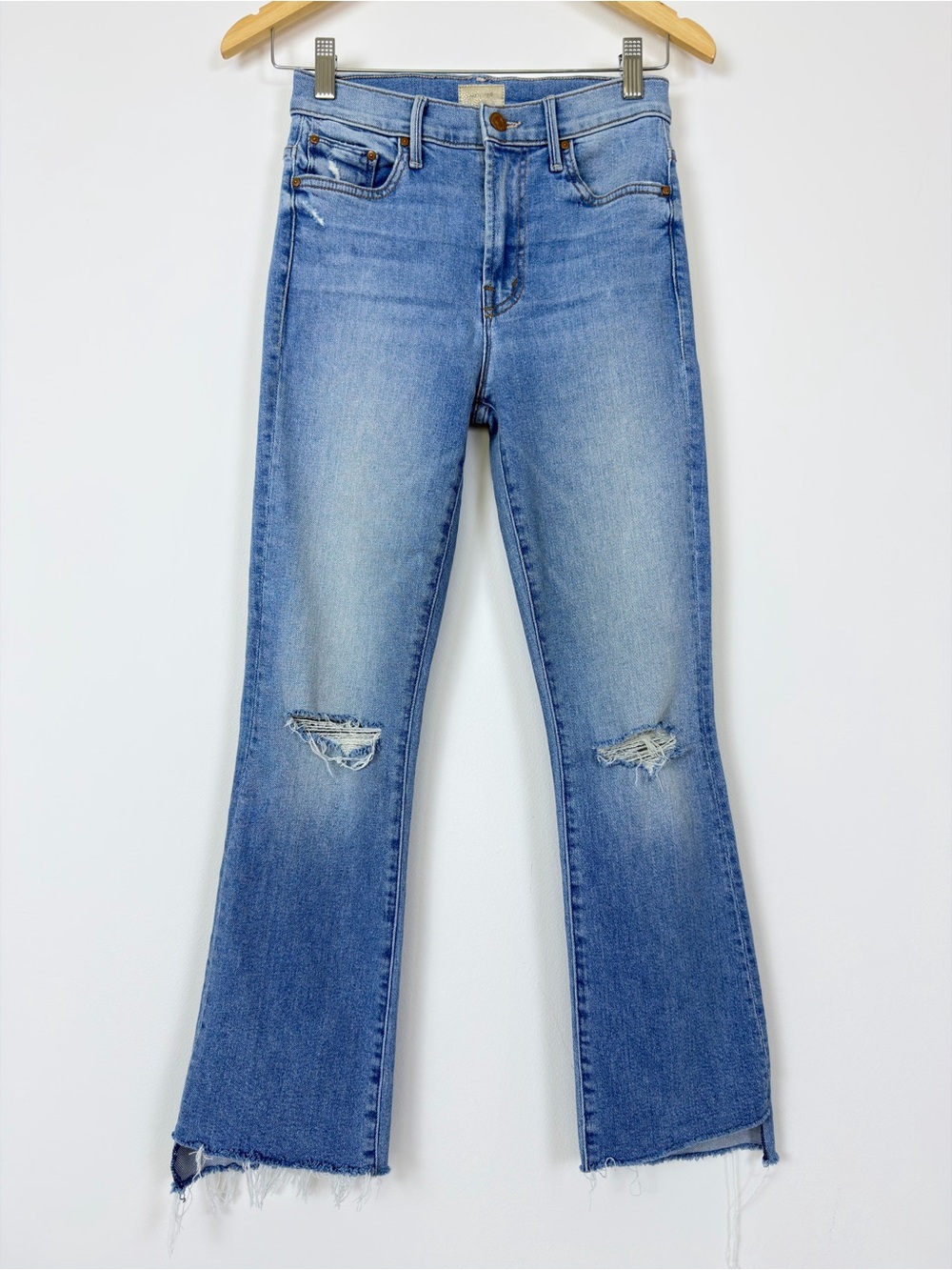 MOTHER The Insider Crop Step Fray Jeans Size 25